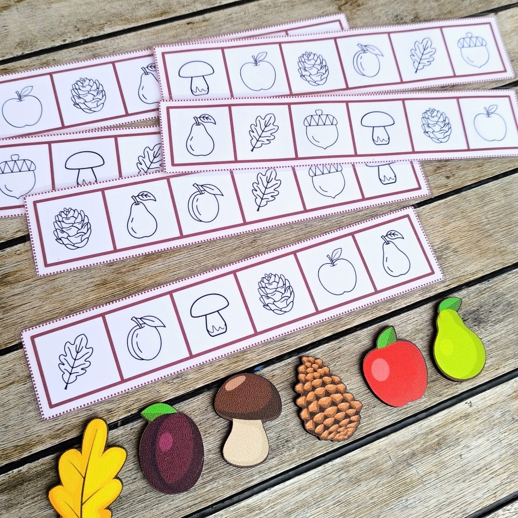 Ježek vkládačka aktivity pro děti podzim pracovní listy stíny řady-3